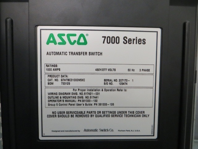 ASCO POWER 7000 Generator Sets | Penncon Management, LLC